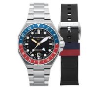 Spinnaker Dumas Harbour SP-5119 Montre automatique japonaise pour homme avec bracelet en acier inoxydable massif 44 mm, Cobalt Crimson, japonais