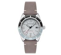 Spinnaker Fleuss SP-5055 Montre automatique pour homme avec bracelet en cuir 43 mm, gris cendre