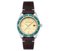 Spinnaker Fleuss SP-5055 Montre automatique pour homme avec bracelet en cuir 43 mm, Sangle