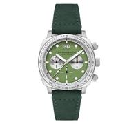 Spinnaker Hull Chronographe pour Hommes - Mouvement Méca-Quartz Seiko VK73, Boîtier en Acier Inoxydable 316L de 42 mm, Bracelet en Cuir Véritable, Étanche 100 m - SP-5068, lanière