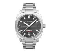 Spinnaker Hull Riviera SP-5073 Montre Automatique à 3 Aiguilles pour Homme avec Bracelet en Acier Inoxydable Massif 42 mm, Gris fumé, Bracelet