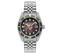 Spinnaker Montre Automatique 3 Aiguilles pour Homme avec Bracelet en Cuir véritable ou Acier Inoxydable 44 mm SP-5089, Argenté., Montre Automatique