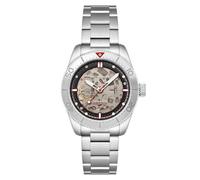 Spinnaker Montre automatique squelette pour homme Croft 42 de 42 mm avec bracelet en acier inoxydable massif SP-5134, Acier, Bracelet