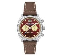 Spinnaker Montre Homme 42mm Hull Chronograph Meca-Quartz avec véritable bracelet en cuir SP-5068