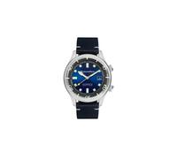 Montre Homme Spinnaker BRADNER Automatique Cadran bleu Bracelet cuir noir 42 mm Bleu