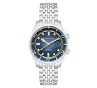 Spinnaker pour Homme 42 mm Bradner Automatique 3 Aiguilles Montre avec Bracelet en Cuir Véritable ou Acier Inoxydable SP-5062, Pacific Blue, Bracelet