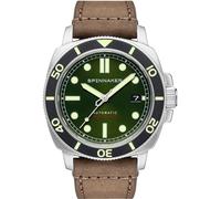 Spinnaker Montre Automatique 3 Aiguilles pour Homme avec Bracelet en Cuir véritable ou Acier Inoxydable 42 mm SP-5088, Vert Alligator, Plongeur