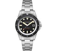 Spinnaker Croft Pioneer SP-5136 Montre automatique pour homme avec bracelet en acier inoxydable massif 42 mm, Noir ombré, Croft Pioneer Automatique