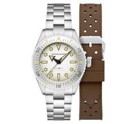 Spinnaker Spence 300 Montre automatique pour homme 40 mm avec bracelet en acier inoxydable massif SP-5097, blanc cassé, Spence 300 Automatique