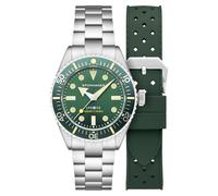 Spinnaker Spence 300 Montre automatique pour homme 40 mm avec bracelet en acier inoxydable massif SP-5097, vert olive, Spence 300 Automatique