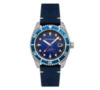 Spinnaker Wreck SP-5089 Montre Automatique à 3 Aiguilles pour Homme 44 mm avec Bracelet en Cuir véritable ou Acier Inoxydable, Noir, Wreck Automatic