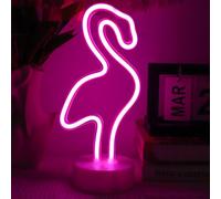 SPINNE LUCAS Neon Flamant, Néon, Cloud LED, Lampe, Enseignes Lumineuses, LED Murale, Neon Bar (Alimenté par USB et Par Batterie)