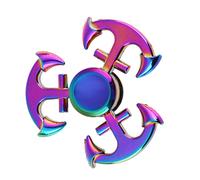 Spinner À Main Coloré Anti-Stress, Jouet En Alliage De Fidget Ancre, Edc, Soulage Le Stress, 1 Pièce