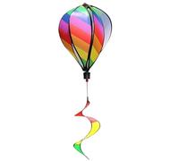 Spinner à Vent en montgolfière, décor coloré de 51 Pouces, Chaussette à Vent Suspendue Faire soi-même pour Jardin, pelouse, Cour (Style 1)