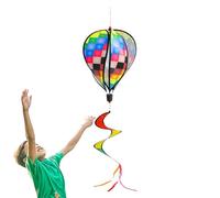 Spinner À Vent en Montgolfière - Spinner Arc-en- Extérieur, Décoration De Jardin Suspendue | Jouet De Receveur Coloré De Moulin À Vent De Couleur De Cour, Ensemble D'affichage D'ornement De Patio
