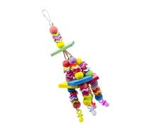Spinner de cage à oiseaux-arc-en- rotatif, jouet à mâcher, dispositif de jeu à hochet suspendu, accessoire de divertissement durable pour animaux de compagnie | Activité de soulagement du stress p