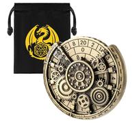 Spinner de Dés DND, Engrenage Creux 7-en-1 Métallique DND Dés, Gyroscope du Bout Des Doigts, Roulette Dés Spinner, Cadeaux D&D avec Sacs Cadeaux Logo Dragon, RPG, Accessoires de Jeu de Société, Bronze