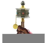 Spinner de prière de table - Mantra gravé artisanalement, support rotatif cylindrique | Outil rituel de soin complet pour la décoration de l'espace Zen salle de yoga Aide à la mise au point calme