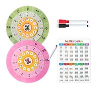 Spinner éducatif - Tourne-disque 21 x 28,2 cm Faits mathématiques, cadeau amusant pour , jouet éducatif avec affiche recto verso | Exercices de mathématiques pour , outils pour l'école à