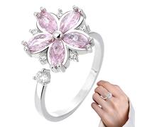 Spinner Fidget Ring - Jewelry for Stress Relief | Metal Rotating Band with Adjustable Open Fit, Finger Focus Toy, Office Classroom Travel Relaxation Accessory Daily Activities