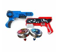 Spinner MAD Battle Pack 2 Joueurs avec 2 Lanceurs et 2 Toupies LED Qui s'allument, Jouet pour Enfant, Dès 5
