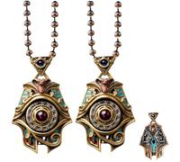 Spinner Pendant Necklace for Men Women, Egyptian God Falcon Symbol Rotating Necklace, Ancient Egypt Mythology Jewelry Gift Idea (2)