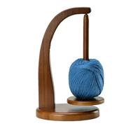 Spinner rotatif en bois - Support magnétique pour fil - Base peu encombrante pour véhicules à fibres - Station de tricot stable pour charge de 320 g - Tablettes de rangement - Outil manuel