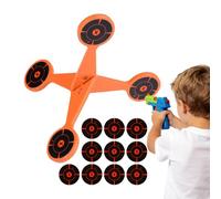 Spinner Targeting Toy Set - Entraîneur de jeu rotatif avec mécanisme de réinitialisation, jeu d'exercice de tir en acier fortement allié pour arrière-cour, pelouse et entraînement de loisirs en plein
