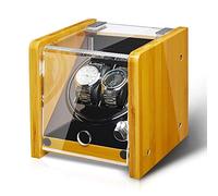 Spinner Winding Box Watch Winders - Bambou Bambou Board Boîte d'enroulement Boîte mécanique automatique Winder Home Watch Shaker HEUPS HEAGSE RAPPORT HETTERS AVEC INTÉRIEUR NOIR SILLE ET BILLE