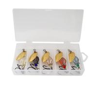 Spinnerbait - Lot de 5 leurres de pêche | Lot de 5 leurres de pêche | Hameçons vibrants leurres simulés pour l'aventure hommes eau salée extérieur camping eau douce mariage