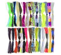 Spinnerbaits pour bar | Jig Jupes en silicone 30 lots de jupes de leurre de pêche, remplacement pour activités de plein air, secours d'urgence, jeunes utilisateurs à domicile