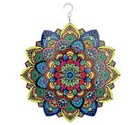 Spinners à vent extérieurs 12 '' Mandala Wind Spinner suspendus 3D Wind Spinner, en acier inoxydable Wind Spinners Yard Art Decor pour jardin 3D Wind Spinner 3D Wind Spinner Mandala Wind Spinner Wind