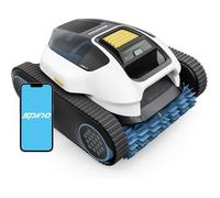 Spino E1 Robot Piscine Sans Fil, Nettoie Fond Parois et Ligne d'Eau, avec App, Trajet SmartArc, 210 Min & 150m² d'Autonomie