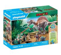 Playmobil | Dinos | Attaque du Spinosaurus sur Le site de fouilles | Jeu de Dinosaures | Jouet d'action | Jouet d'aventure pour Enfants de 4 Ans et Plus | 71820