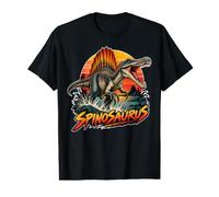 Spinosaurus Dinosaure Rétro Art Préhistorique Rivière T-Shirt Graphique avec Valeur