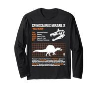 Spinosaurus Mirabilis Tableau des Tailles Amusant Dinosaure Héron Manche Longue