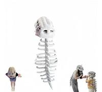 Spinosaurus Plush Dino Outfit ,Spinosaurus Costume, Déguisement De Squelette De Dinosaure 3D Réaliste, Costume de Cosplay Réaliste Pour Halloween, Couvre-Chef Squelette Amusant (116cm) (75 cm)