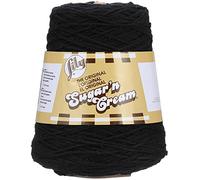 Spinrite Lily Sugar'n Cream Fil à Tricoter, Noir, Pack of 1