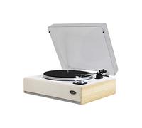 Eltax Tourne-disque entraîné par courroie Spinster Gris clair, Bois