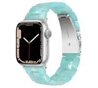 SPINYE Bracelet compatible avec iWatch 38 mm, 40 mm, 41 mm, 42 mm, bracelet de rechange en résine colorée pour Apple Watch Series 10/9/8/Ultra/7/SE/6/5/4/3 pour homme et femme (jade)
