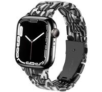 SPINYE Bracelet compatible avec iWatch 42 mm, 44 mm, 45 mm, 46 mm, 49 mm, bracelet de rechange en résine colorée pour Apple Watch Series 10/9/8/Ultra/7/SE/6/5/4/3 pour homme et femme (rayures zébrées)