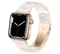 SPINYE Bracelet compatible avec iWatch 42 mm, 44 mm, 45 mm, 46 mm, 49 mm, bracelet de rechange en résine colorée pour Apple Watch Series 10/9/8/Ultra/7/SE/6/5/4/3 pour homme et femme (rose sirène)