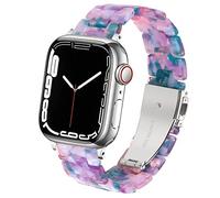 SPINYE Bracelet compatible avec iWatch 42 mm, 44 mm, 45 mm, 46 mm, 49 mm, bracelet de rechange en résine colorée pour Apple Watch Series 10/9/8/Ultra/7/SE/6/5/4/3 pour homme et femme (violet fluo)
