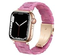 SPINYE Bracelet de rechange en résine colorée pour iWatch 38 mm, 40 mm, 41 mm, pour Apple Watch Series 7/SE/6/5/4/3 pour homme et femme (38/40/41 mm, violet phantom)