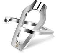 SPIPER Support de pipe à tabac - Pliable - En acier inoxydable - Pour pipe individuelle - Support portable - Support de pipe en métal - Accessoire de fumer - Argenté