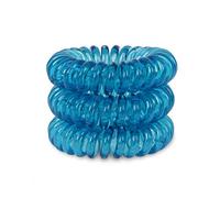 SpiraBobble bleu méditerranéen | Élastiques à cheveux pour femme - Lot de 6 élastiques à cheveux durables | Anneau en spirale pour queue de cheval