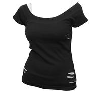 Spiral - 5Fdp - Assassin - 2in1 Red Ripped Top Black XL Black (Black & White 008