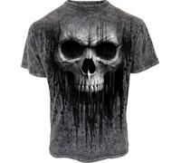 Spiral - Acid Skull - Acid Wash T-Shirt S Black