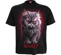 Spiral T-shirt M121 Anger Management imprimé sur le devant Noir XXL Homme
