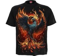 Spiral Ashes Reborn Homme T-Shirt Manches Courtes Noir XXL 100% Coton Regular/Coupe Standard